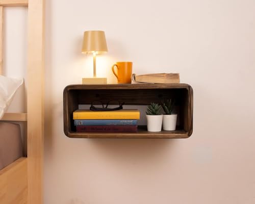 UHUD CRAFTS Floating Wooden Bedside
