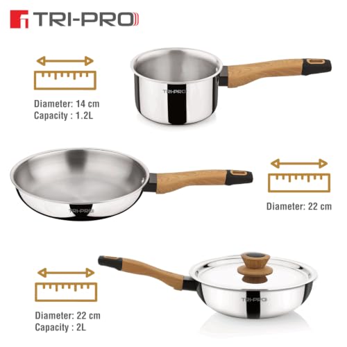 Tripro Triply 4 Pcs Cookware