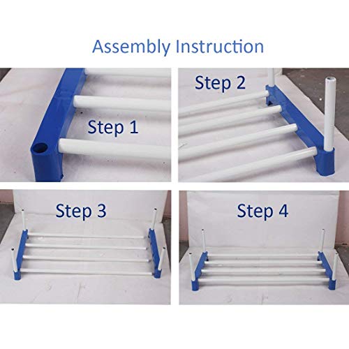 Ebee 10 Pair Plastic Shoe Stand (Blue, 5 Shelves) - Image 4