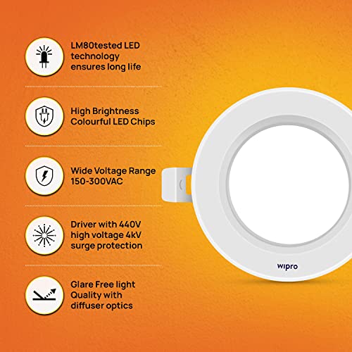 Wipro 8w downlighter Junction Box, Coolwhite (Pack of 1) - Image 5