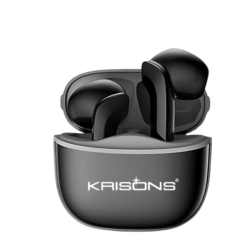 Krisons TWS-001 Wireless Earbuds, Black