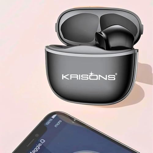 Krisons TWS-001 Wireless Earbuds, Black