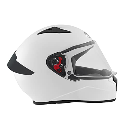 Studds Thunder Full Face Helmet with Clear Visor (White M) - Image 3