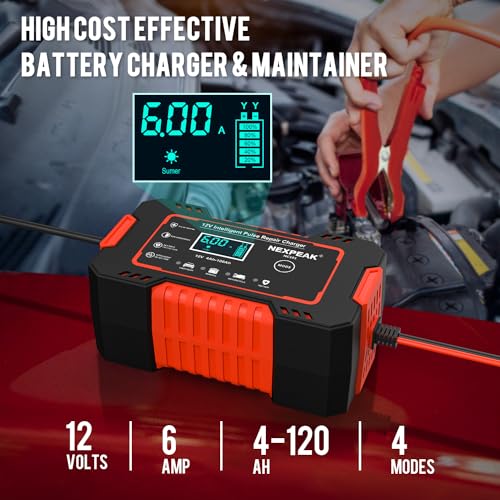 NEXPEAK Car Battery Charger, 6A