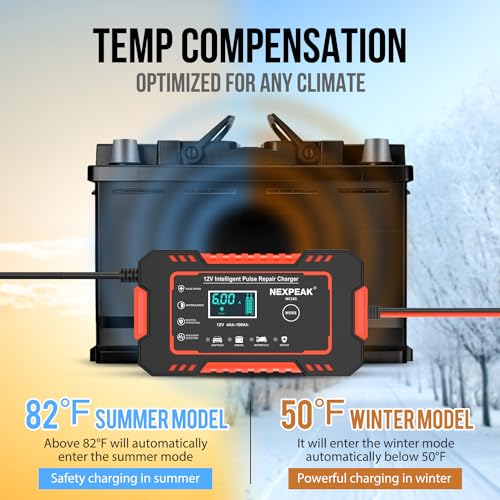 NEXPEAK Car Battery Charger, 6A