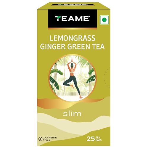 TE-A-ME Lemongrass Ginger I 25 Tea Bags I Tasty Green Tea I Reduce Bally Fat