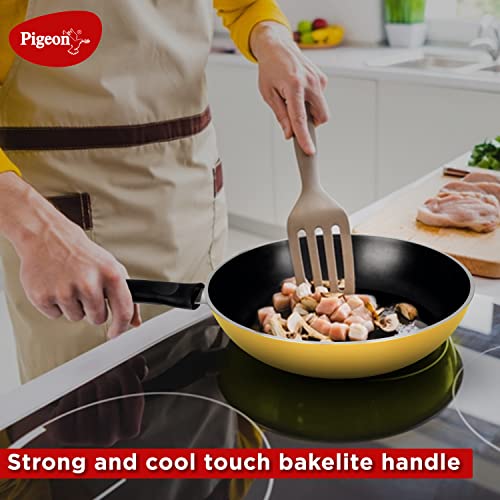 Pigeon Twin Pack Non-Stick Tawa & Fry Pan Cookware Combo - Yellow - Image 6
