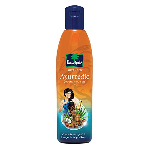 Parachute Advansed Ayurvedic Coconut Hair Oil, Hair Oil, Controls Hairfall and 7 Major Hair Problems,45 ml