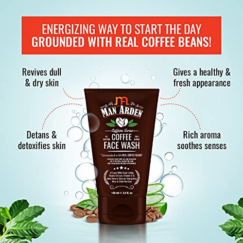 Man Arden Coffee Face Wash - No Parabens, Sulphate, Silicones - 100mL - Image 4