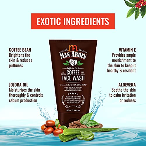 Man Arden Coffee Face Wash - No Parabens, Sulphate, Silicones - 100mL - Image 5