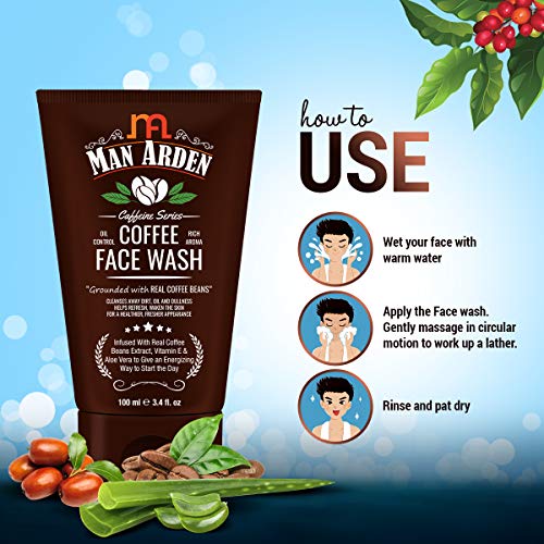 Man Arden Coffee Face Wash - No Parabens, Sulphate, Silicones - 100mL - Image 7