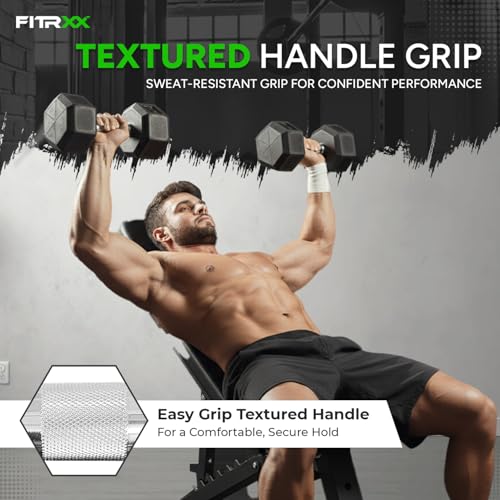 FITRXX Rubber Coated Hexa Dumbbell