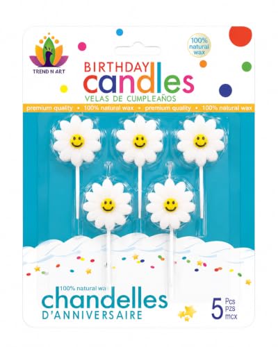 Smiley Flower Birthday Candles