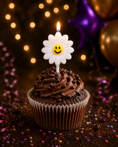 Smiley Flower Birthday Candles