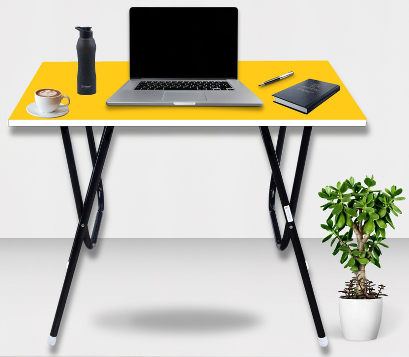 EuroQon Fold Space Saver Foldable Engineered Wood Study Table (Fr...more