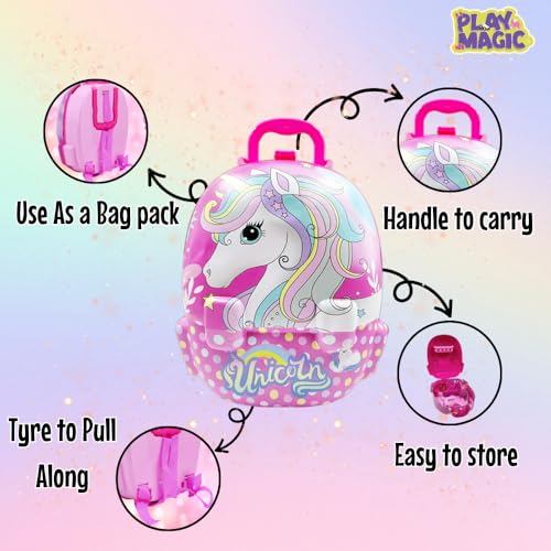 PlayMagic Unicorn Portable Backpack Dressing