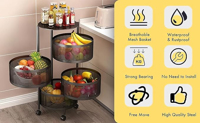 Homeor Metal Multi-Purpose Mesh Rotating