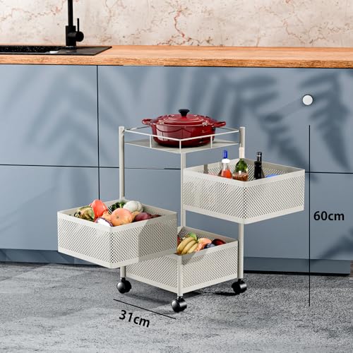 TEX-RO Kitchen Trolley with Wheels