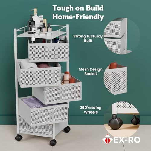 TEX-RO Kitchen Trolley with Wheels