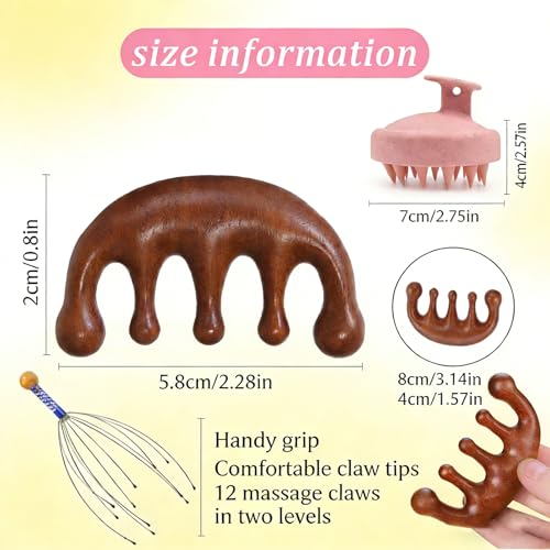 Hair Massager, 4 Piece Scalp