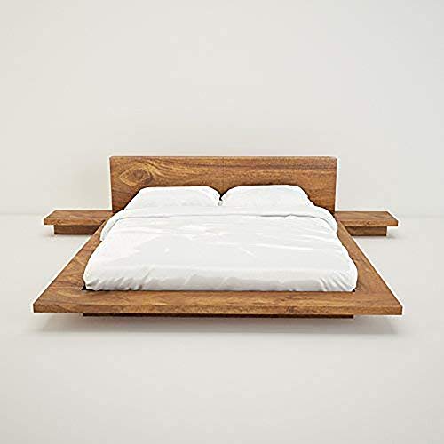 Ganpati Arts Queen Sheesham Bed Without Storage - ( Natural) - Image 3