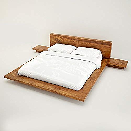 Ganpati Arts Queen Sheesham Bed Without Storage - ( Natural) - Image 6