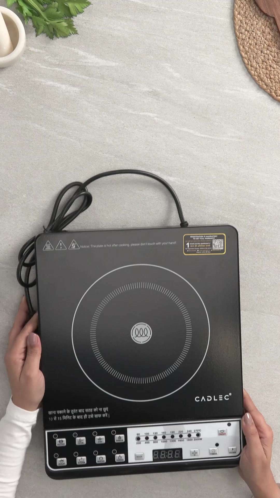 Cadlec CookEase 2000W Induction Cooktop
