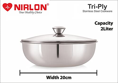 NIRLON Triply Stainless Steel Tasla