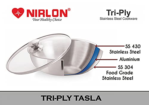 NIRLON Triply Stainless Steel Tasla