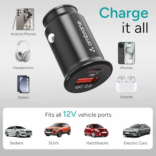Ambrane 22W Fast Car Charger