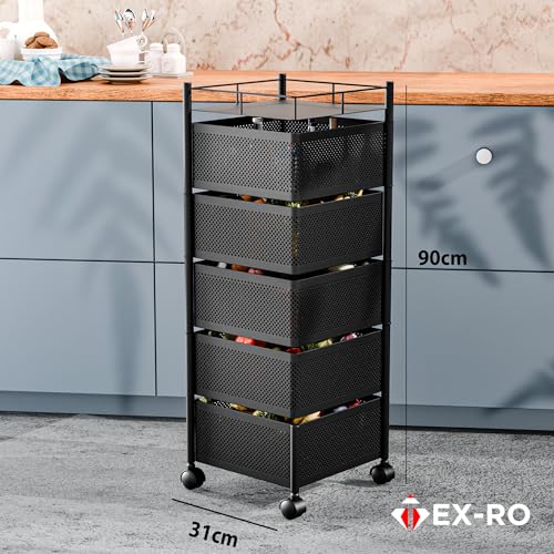 TEX-RO Kitchen Trolley with Wheels
