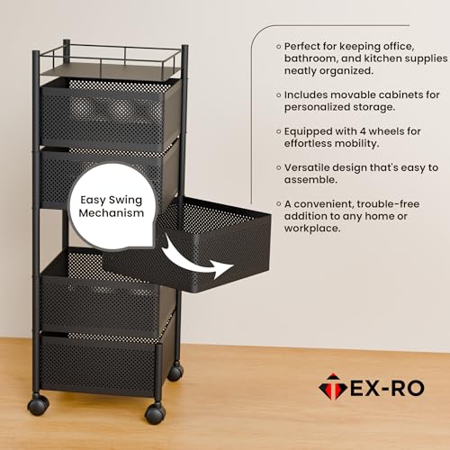 TEX-RO Kitchen Trolley with Wheels