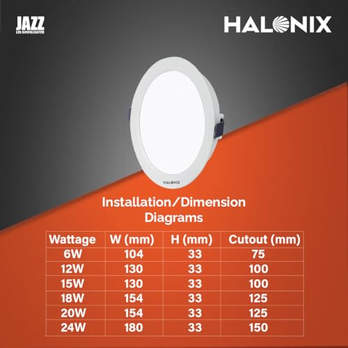 Halonix Polycarbonate Jazz 6W Warm