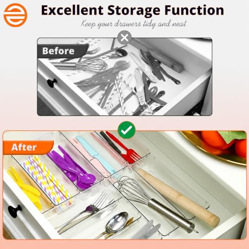 E-COSMOS® 20-Pack Transparent Drawer Organizers