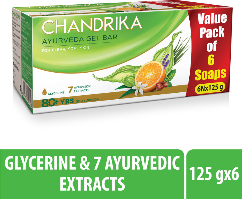 Chandrika With Glycerine Ayurveda Gel Bathing Bar Soap,| Jojoba O...more