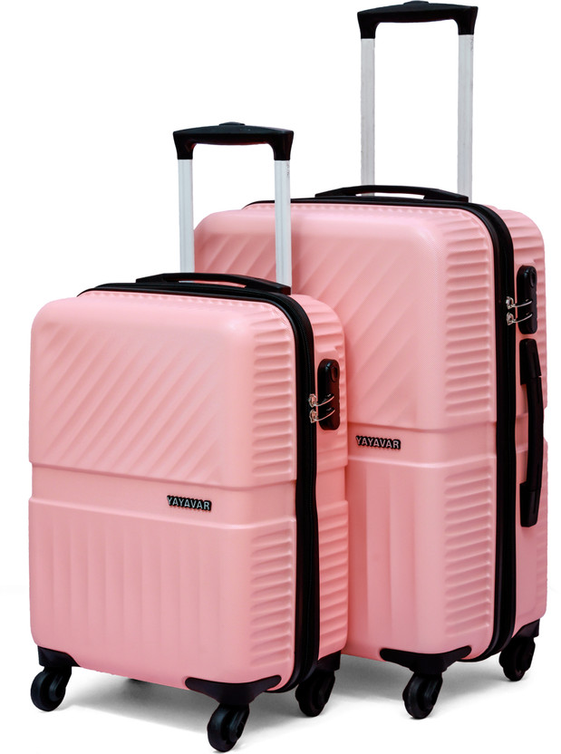 YAYAVAR Hard Body Set of 2 Luggage 4 Wheels - MIAMI - Pink