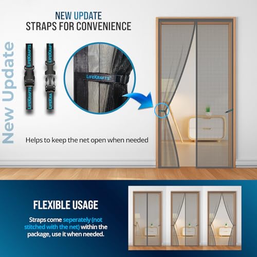 LifeKrafts Polyester Magnetic Mosquito Net