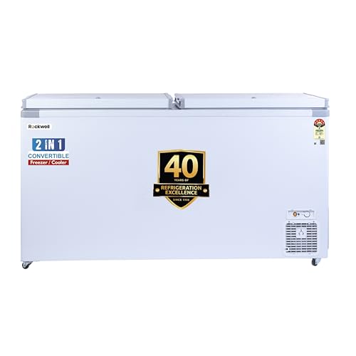 Rockwell 550DDU Double Door 5 Star Convertible Deep Freezer