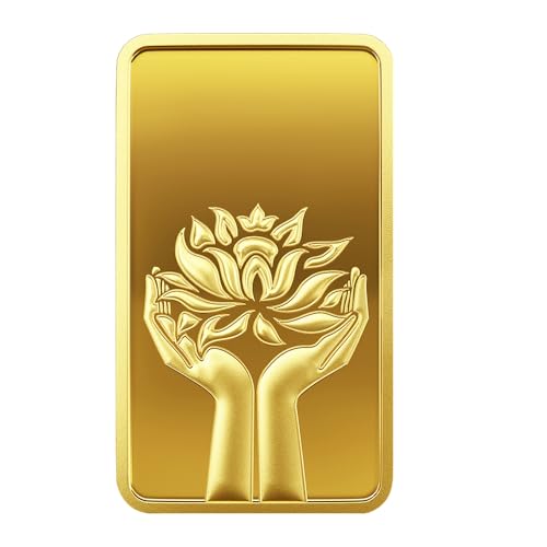 MMTC PAMP 24K (999.9+) Purest 1g Gold Bar, Lotus 1g Coin