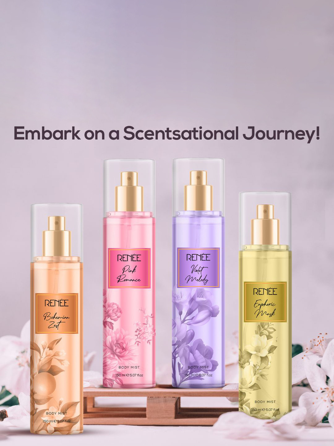 Renee Women Violet Melody Long Lasting Body Mist - 150 ml - Image 3