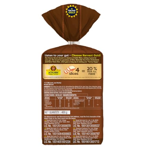 Harvest Gold Bread Hearty Brown 400G - Image 2