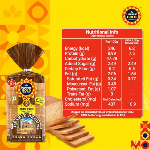 Harvest Gold Bread Hearty Brown 400G - Image 4
