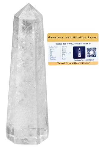 Certified Clear Quartz Crystal Tower