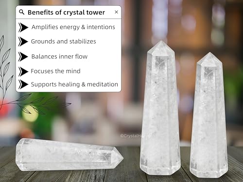 Certified Clear Quartz Crystal Tower