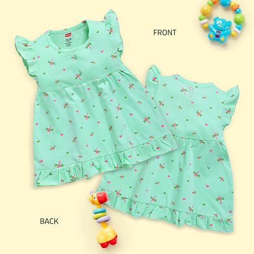 LuvLap Baby Girl 100% Cotton Sleevless Girls Frock Pack of 3 - Image 4