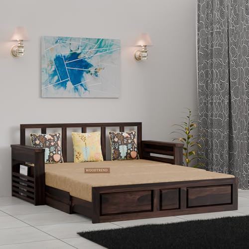 Solid Sheesham Wooden Sofa Cums