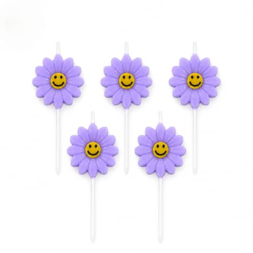 Smiley Flower Birthday Candles