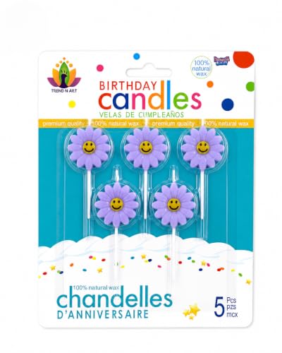 Smiley Flower Birthday Candles