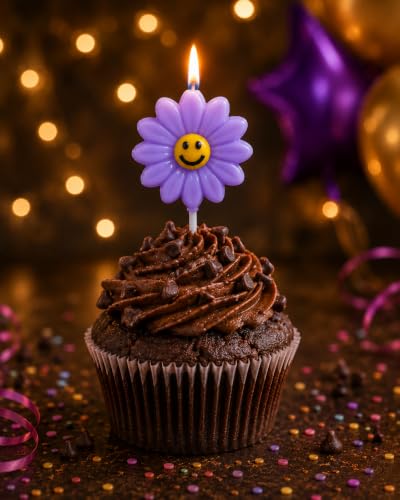Smiley Flower Birthday Candles