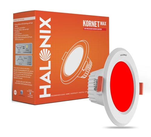 Halonix Polycarbonate 5.5W Red Kornet